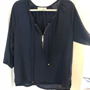 Michael Kors Navy Blue Blouse